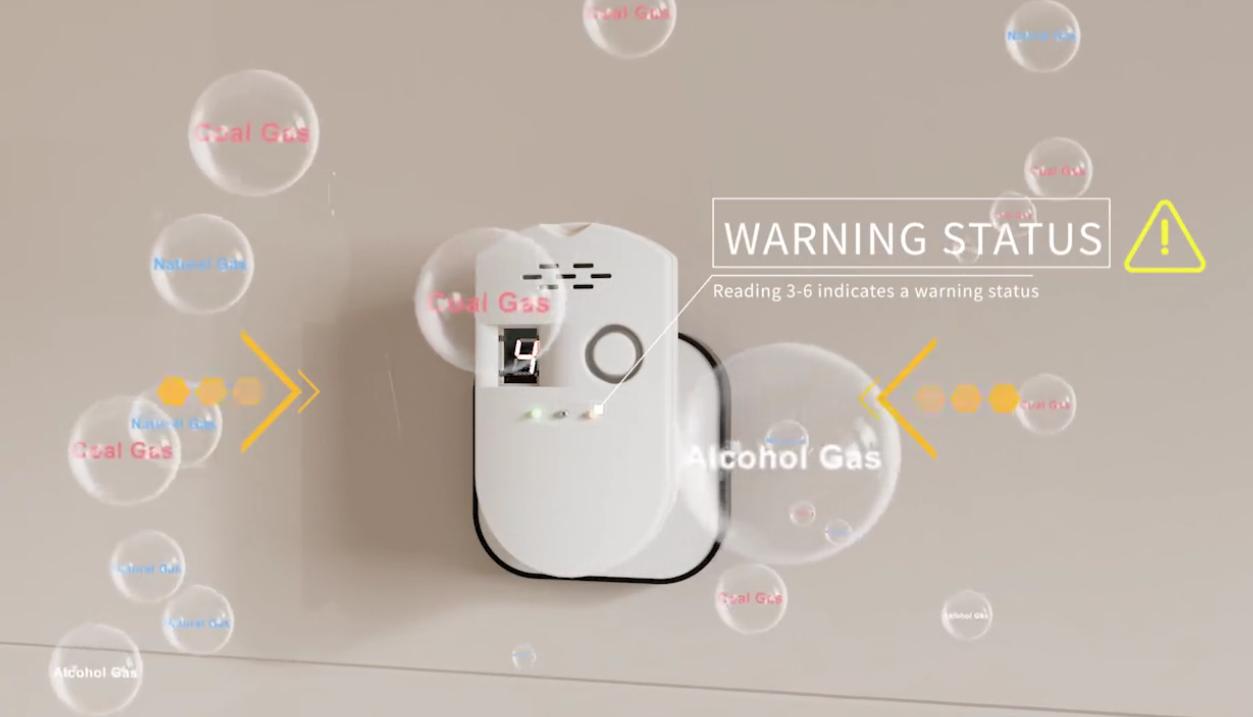 Ningbo PDLUX PD-GSV8 Smart gassalarm-Avansert gassdeteksjon og sikkerhetssystem