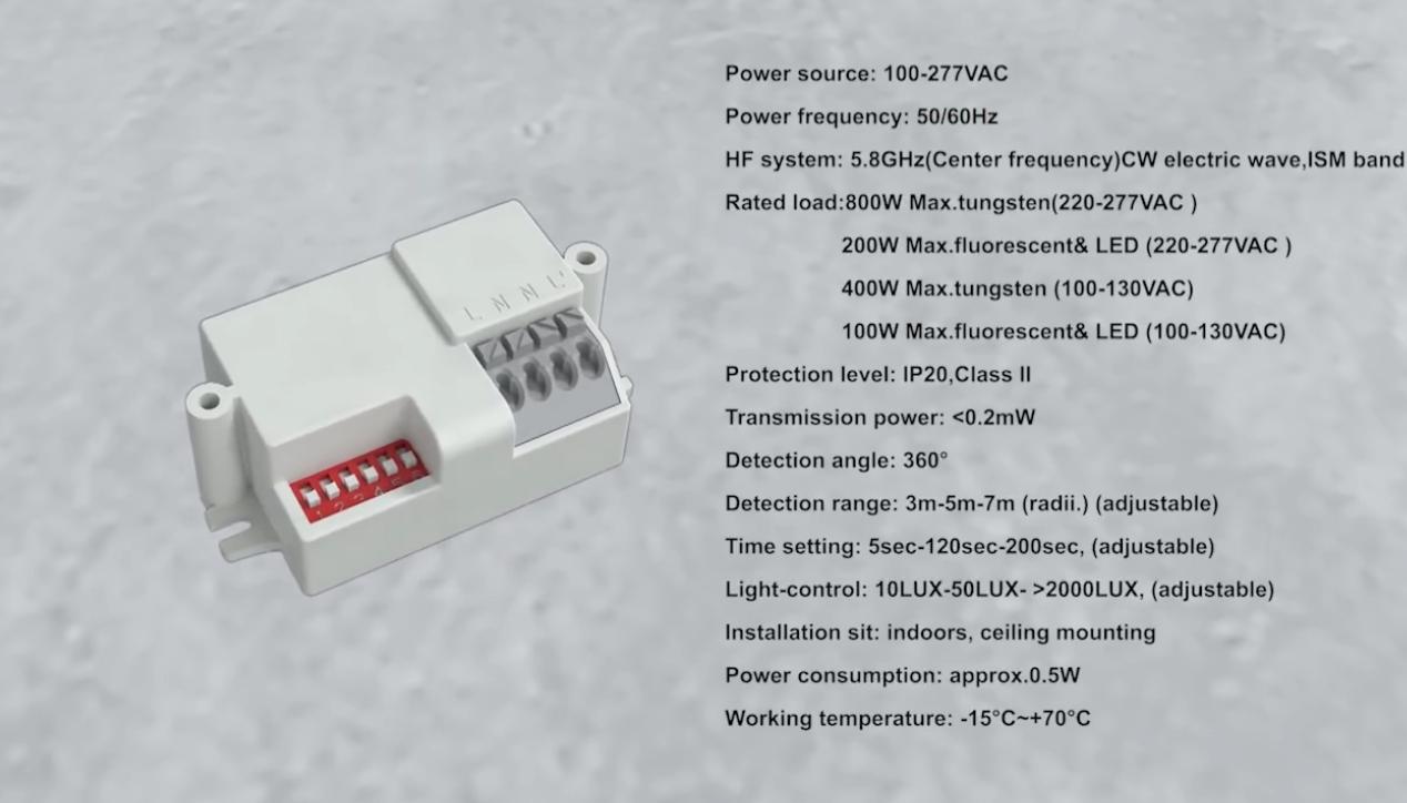 PDLUX lanserer PD-MV1031-5,8 GHz 360 ° Mikrobølgeovn bevegelsessensor for smart belysning og sikkerhet