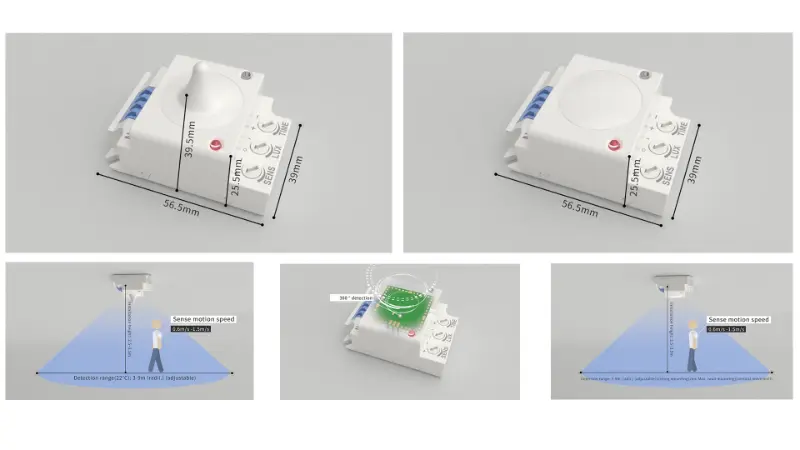 PDLUX lanserer PD-MV1029A og PD-MV1029B 5,8 GHz mikrobølgesensorer for smart innendørsbelysning