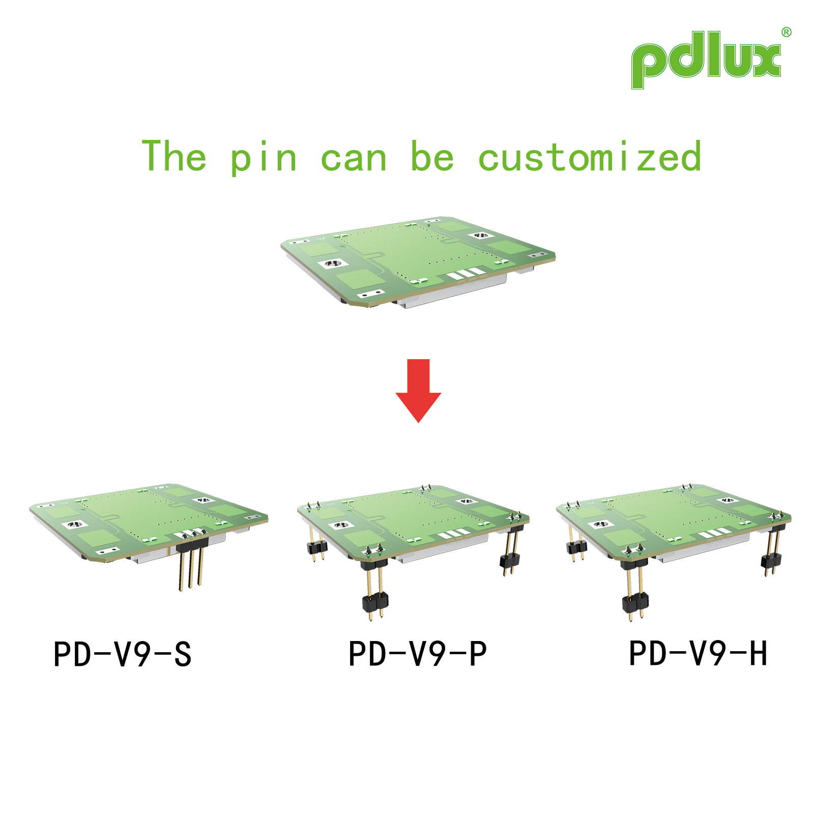 PDLUX ruller ut oppgraderte PD-V9H/PD-V9P/PD-V9S X-Band Doppler-sensormoduler, tilpasset pin-fri versjon valgfri